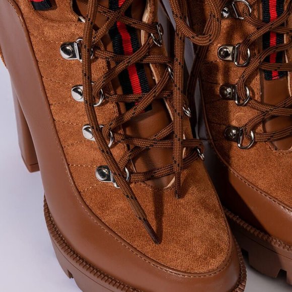 AZALEA WANG I GOT THE SAUCE CHUNKY HEEL BOOTIE IN BROWN  ( BRAND NEW !!!! ) - Picture 6 of 9